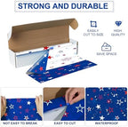 4.5 x 100 Feet Patriotic Tablecloth for 4th of July Independence Day Decorations,Roll of Disposable Custom White Blue Red Star Memorial Day Photography Backdrop for 4th of July Themed Party Supplies - Image 3