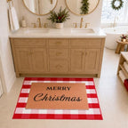 2pcs 24x32in Merry Christmas Doormat Red White Buffalo Plaid Rug - Image 6
