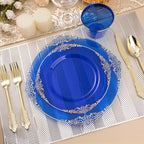 Bestluck 525PCS Clear Blue Disposable Plates for 75 Guests - Image 6