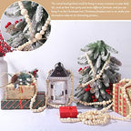 Boao Christmas Wooden Beads Garland, Christmas Tree Decor (Beige) - Image 4
