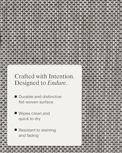 Chilewich Basketweave Placemats, Woven Round Placemats Set of 4 - Image 3