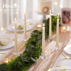 Hewory Glass Taper Candle Holders Bulk, 20 PCS Clear Candlestick Holders - Image 2