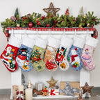 BHD BEAUTY Christmas Stocking Fluffy Semi 3D Soft Faux Fur for Family Decorations Hanging Ornament for Xmas Holiday Party 7 Pack by bhdbeauty