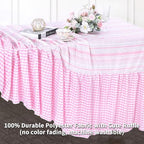Easter Tablecloth Pink Rabbit Ruffle Table Cloth - 90 x 132 Inch Waterproof Tablecloths Rectangle Washable Polyester Bunny Flowers Table Cover for Birthday Wedding Dinner Picnic Party Decoration - Image 6