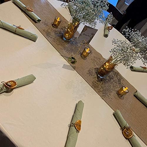 Bulk Runner roll- Party Diner , 14 Inch Wide X 100 Yards Long Burlap Runners, Sewn Edges 300 ft -Roll (14 Inch X 300 Feet) - Image 3