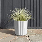 Veradek Demi Series Round Planter for Porch, Patio, Backyard | Durable Plastic-Concrete Material | Modern Décor for Tall Plants, Flowers - Image 6