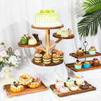 Havawish 5 Pcs Dessert Stand Set 2 Tier Cake 4 Tier Cupcake Tower Trays - Image 4