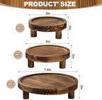 6PCS Wooden Risers for Display Wood Cake Stand for Party, Round Food Risers - Image 2