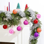 FoldTier 9pcs 3" Colorful Glass Ball Christmas Tree Ornament, Mix Color - Image 4