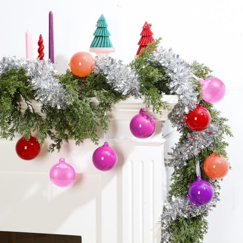 FoldTier 9pcs 3" Colorful Glass Ball Christmas Tree Ornament, Mix Color - Image 4