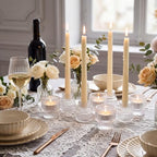 24 Pack Glass Taper Candle Holders for Candlestick, Clear - Image 5