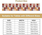 Boho Floral Patchwork Table Runner, Retro Rustic Flowers Country Garden Flowers Paisley Bohemian Farmhouse Pattern for Home Kitchen Table Decor Dining Coffee Room Party Decor 13x120in - Image 2