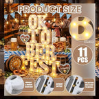 Aurelema 11 Pcs Oktoberfest Decorations LED Letter Lights Signs - Image 4