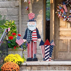 Yerliker 2 Pcs Patriotic Wooden Porch Signs for Outdoor Decorations - Image 4