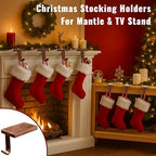 Stocking Holders for Mantle - Set 4, Weighted Metal - Christmas Stocking Holder, Stocking Hangers with Non-Slip Protective Pad, Stocking Hangers for Mantel | TV Stand | Staircase | Dresser - Image 3