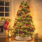 Rocinha 32 in Large Rattan Christmas Tree Collar Basket Base Handcrafted - Image 6