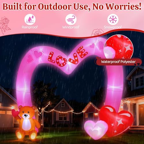 Lewondr 8FT Valentine's Day Inflatable Outdoor Decorations - Image 4