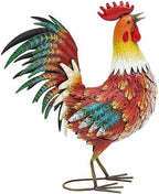 Metal Rooster Yard Decor, 21" Outdoor Garden Statues for Patio - Image 2