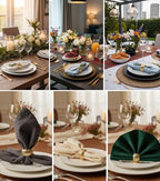 Brass Base Hand-Cut Mesh Table Napkin Rings, Gold Tone, Set of 6 - Image 4