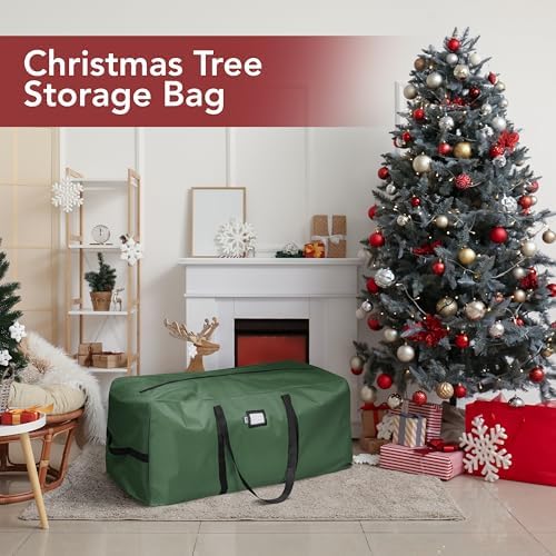 Holiday Cheer Christmas Tree Storage Bag Waterproof 9ft Green - Image 5