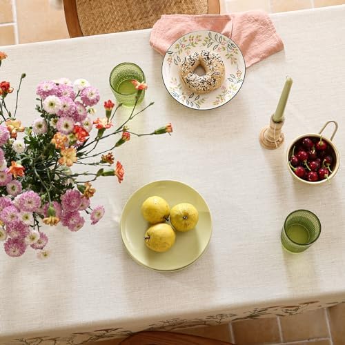 ISAENNE Designer Vintage Rectangular Long Floral Tablecloth,118"x67" - Image 4