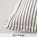 MIULEE Black Striped Euro Decorative Throw Pillow Covers, 22x22 - Image 2