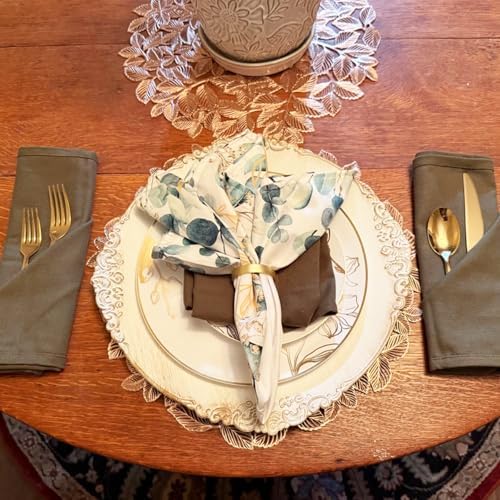 Set of 100 Napkin Rings Metal Gold Semicircle Napkin Ring, Napkin Rings Bulk Dinner Banquet Serviette Decor, Dining Table Setting for Thanksgiving Christmas Halloween Holiday Wedding Party - Image 3