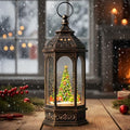 Christmas Snow Globes, Train Whirled Around The Christmas Tree Music Water Lantern, 8 Christmas Music, USB Powered & Battery, Holiday Decorations Gifts for Family, Children or Friends by MXwcy