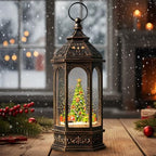 Christmas Snow Globes, Train Whirled Around The Christmas Tree Music Water Lantern, 8 Christmas Music, USB Powered & Battery, Holiday Decorations Gifts for Family, Children or Friends by MXwcy