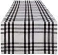 DII Home Sweet Farmhouse Table Top Collection Stylish Décor for Family Dinners, Dinner Parties, Weddings & Everyday Use, Table Runner, 14 x 108, Black Plaid by DII
