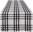 DII Home Sweet Farmhouse Table Top Collection Stylish Décor for Family Dinners, Dinner Parties, Weddings & Everyday Use, Table Runner, 14 x 108, Black Plaid by DII