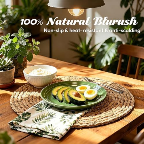 13" Round Woven Placemats Set of 12, Plate Chargers for Dining Table - Image 5