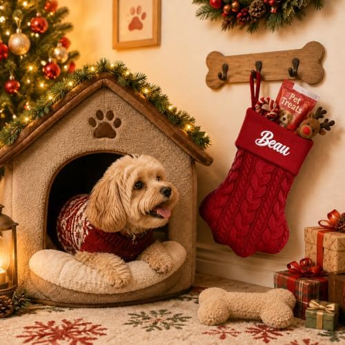 Personalized Dog Christmas Stockings - Custom Pet Paw Stocking for Puppy - Image 6