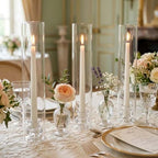 Hurricane Glass Candle Holders 12pcs Candlestick Holders for Taper Candles Centerpieces for Tables Wedding Birthday Party Home Decor - Image 4