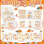 Newtay 13 Pcs Fall Table Runner Placemats and Dining Chair Cover Set - Image 2