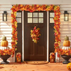 RECUTMS 6 Pcs Fall Maple Leaves Garland for Table Centerpieces Decorations - Image 5