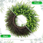 26” Boxwood Wreaths for Front Door All-Season Green Wreath - Image 2