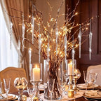 Seematn 18 Pcs Clear Christmas Glass Ornaments Twist Icicle Drop Ornaments - Image 5