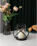 Hurricane Glass Pillar Candle Holder Craftsmanship with Removable Glass for Halloween, Christmas, Thanksgiving, New Year, Wedding Party Anniversary Home Decor (Black) - Image 6