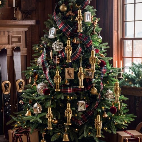 Amyhill 12 Pcs Brass Christmas Nutcracker Ornaments, Wooden Vintage - Image 4
