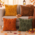 Tiamon 4 Pcs Fall Throw Pillow Covers 18 x 18 Inch Embroidered Pillow Cases by Tiamon