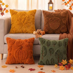 Tiamon 4 Pcs Fall Throw Pillow Covers 18 x 18 Inch Embroidered Pillow Cases by Tiamon