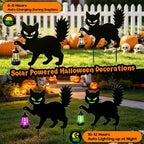 Black Cat Halloween Decorations Outdoor, Solar Hanging Lantern Garden Decor - Image 5