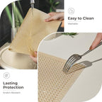 Leetaltree Woven Vinyl Placemats Set of 24, Gold Sequin - Image 5