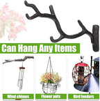 Blulu 6 Pcs Cast Iron Plant Hanger Wall Bracket Tree Branch, Rust Brown - Image 4