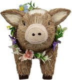 Northlight Boy Piglet with Floral Wreath Spring Figurine - 10.25" - Brown and Beige - Image 7