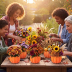 LemonRoad 6 Pcs Fall Pumpkin Vases Table Centerpieces, 3.93 x 3.93 x 3.15'' - Image 5
