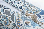 Mika Home Pack of 2 Throw Pillow Covers Decorative Pillow Shells for Sofa Couch, Paisley Pattern, 22x22 Inches,Blue Brown Cream Multicolor - Image 5