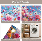 7 * 16FT Summer Garage Door Cover Decorations Sunset Palm Trees Garage Door Banner for Outdoor Indoor Summer Party Photography Backdrop (spring flower, 7 * 16 ft) - Image 3