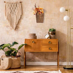 Alipis Hand-Woven Wicker Hanging Basket – 7.7" Tall Portable Wood Storage Basket for Wall, Flowers, Fruits, Vegetables, or Home Decor – Natural Rattan Organizer Box - Image 4